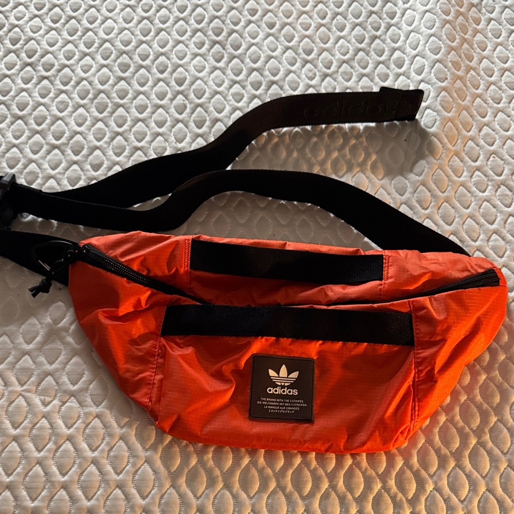adidas Orange and Black Waist Pack